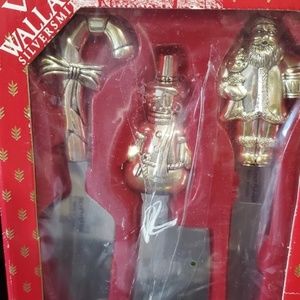 Wallace Silversmiths Christmas Cheese Set 1998